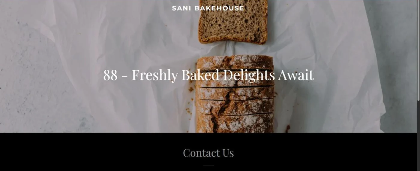 The current SANI Bakehouse website